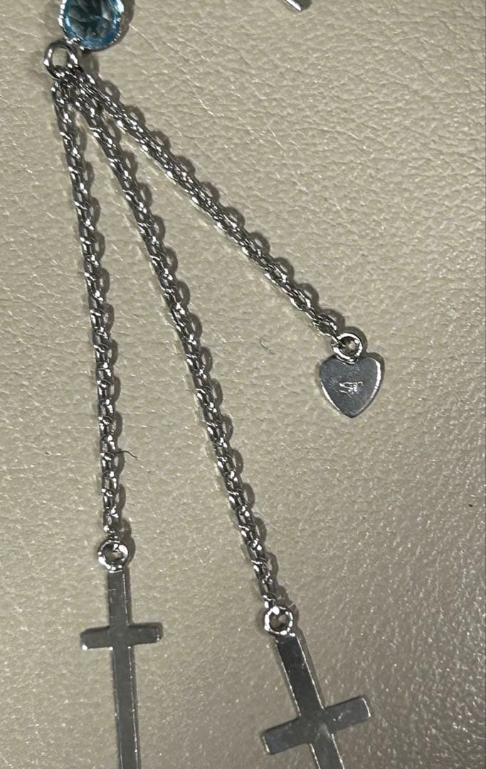 サマンサティアラ　K18 ダブルクロス×ハート　ピアス