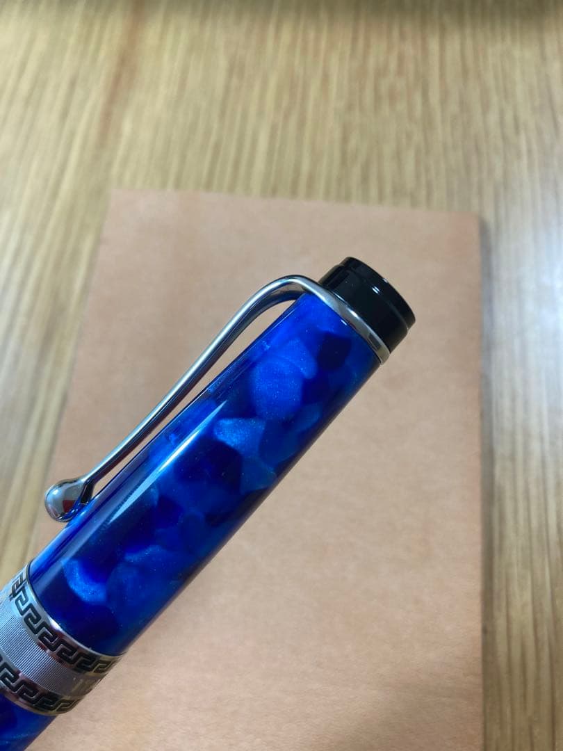 大幅値下げ！アウロラ 万年筆 青 14K金 Mニブ