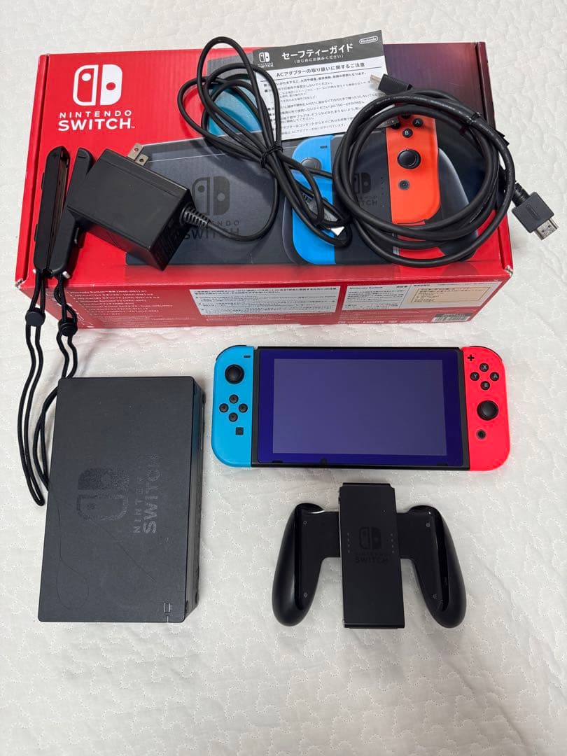 Nintendo Switch 本体 赤/青 付属品完備 箱あり おまけあり