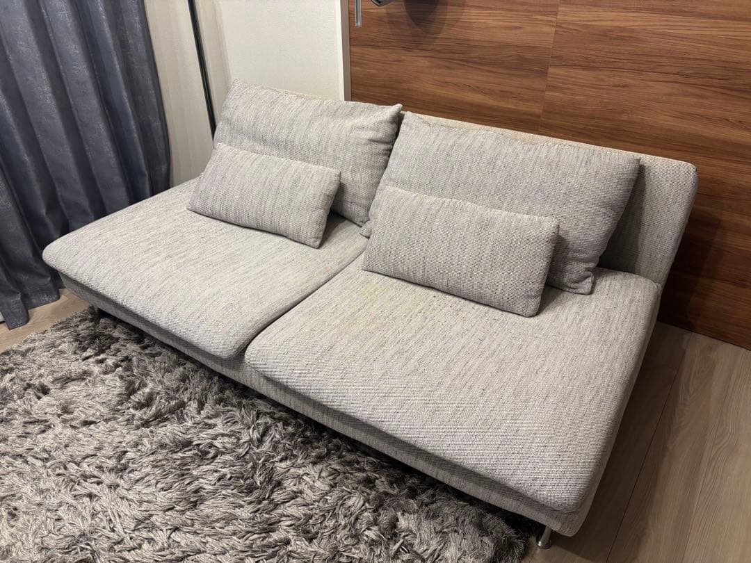 【出品期限1/25】IKEA★ソーデルハムン★ヴィーアルプ ベージュ/ブラウン★