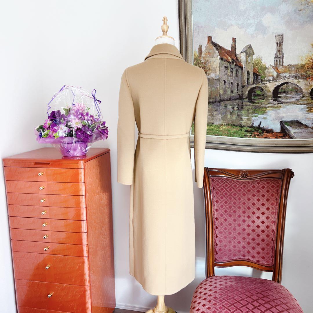 美品　VALENTINOヴァレンティノ ベルト付　ロング　コート キャメル