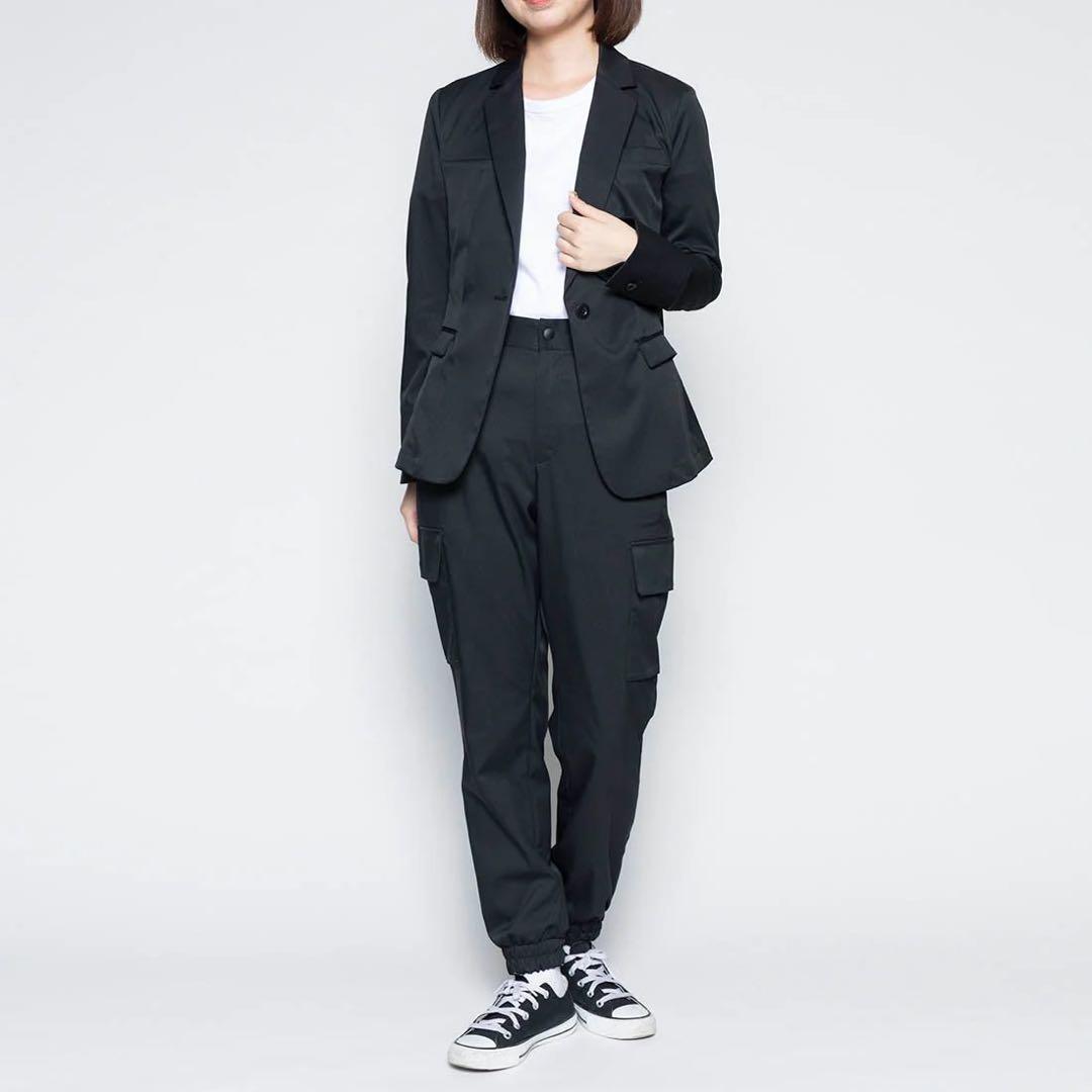 【美品】WWS ワークウェアスーツ セットアップ 黒 M ジャケット パンツ