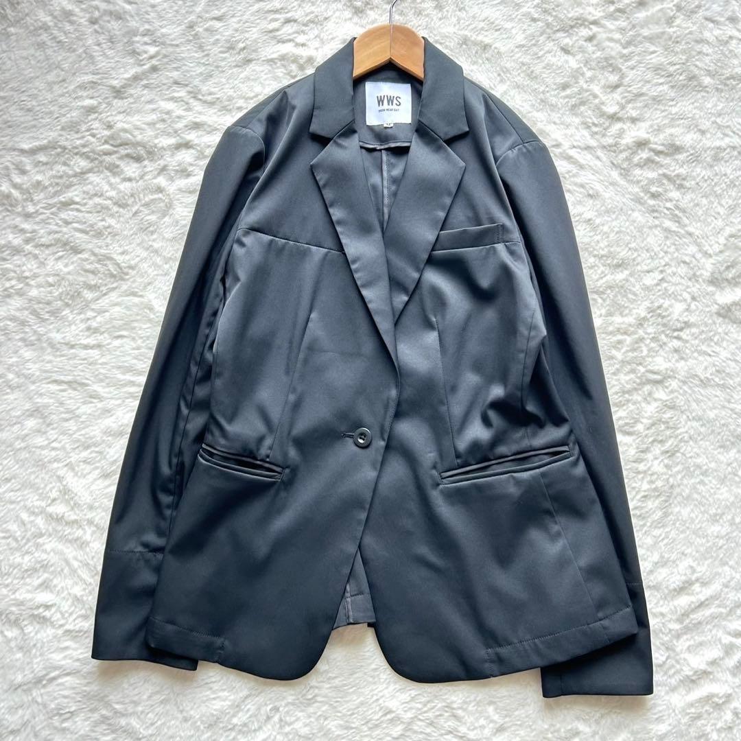【美品】WWS ワークウェアスーツ セットアップ 黒 M ジャケット パンツ