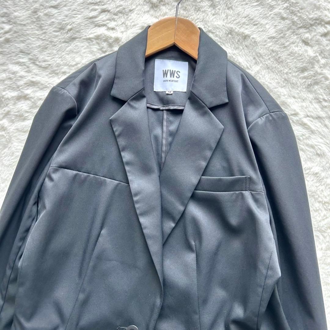 【美品】WWS ワークウェアスーツ セットアップ 黒 M ジャケット パンツ