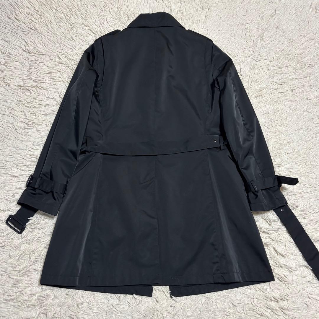 バーニーズニューヨーク トレンチコート キルティングライナー L ブラック