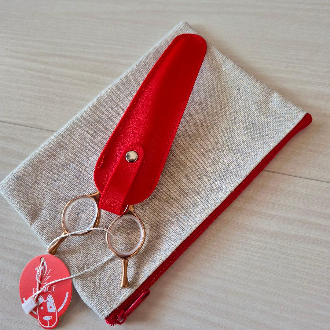 新品★フェニーチェ カーブシザー★ギザ刄 トリミングシザー6.5インチ