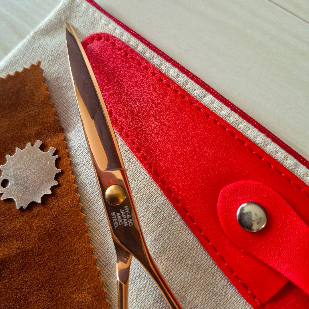 新品★フェニーチェ カーブシザー★ギザ刄 トリミングシザー6.5インチ