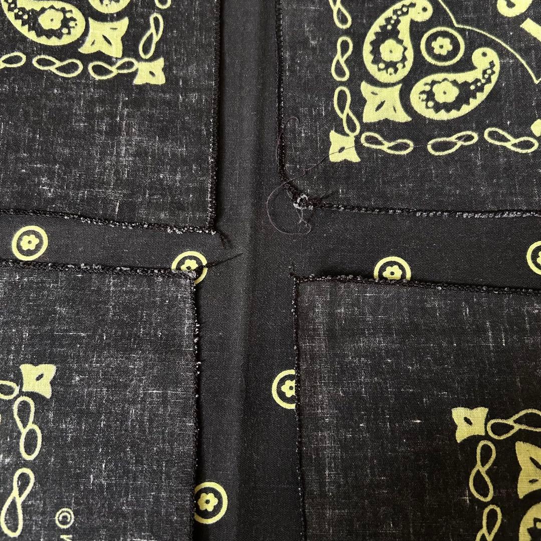 激レア 70s 80s リーバイス USA製 バンダナ ブラック 黒黄 ミント