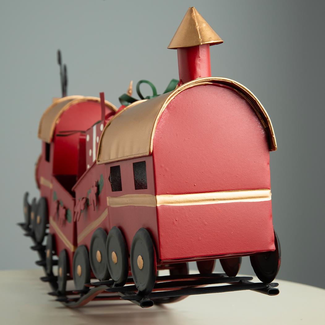 ブリキ製のトレイン 大きなクリスマス列車 　長さ67cm