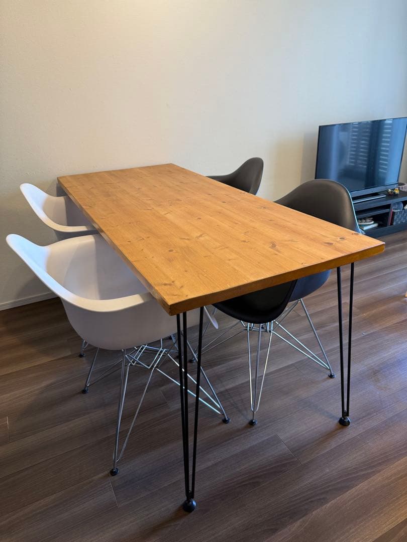 LOWYA 木目調ダイニングテーブル 160*70*75cm