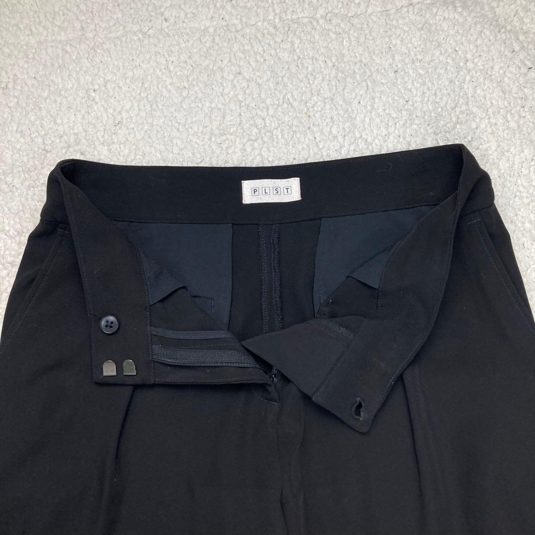 23区 ノーカラージャケット PLST ワイドパンツ セットアップ 濃紺 黒