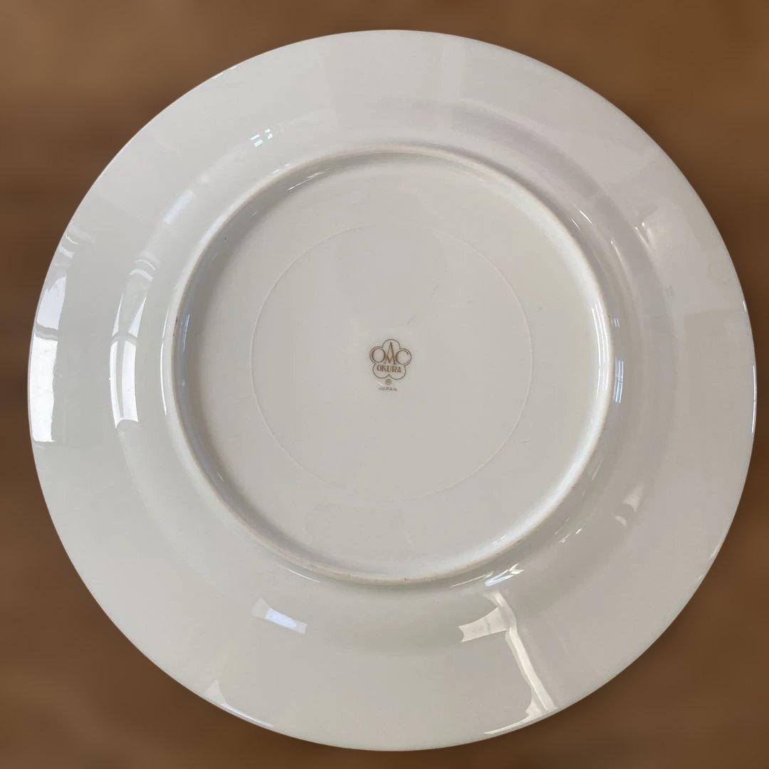 【ひろちゃん】大倉陶園　瑠璃片葉金蝕 26cmプレート5枚セット