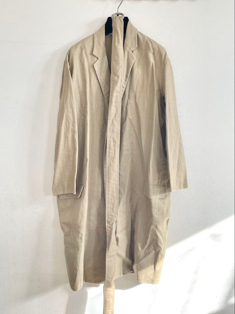 希少✨オールドセリーヌ フィービー期 リネン ロングコート ガウン ベージュ36