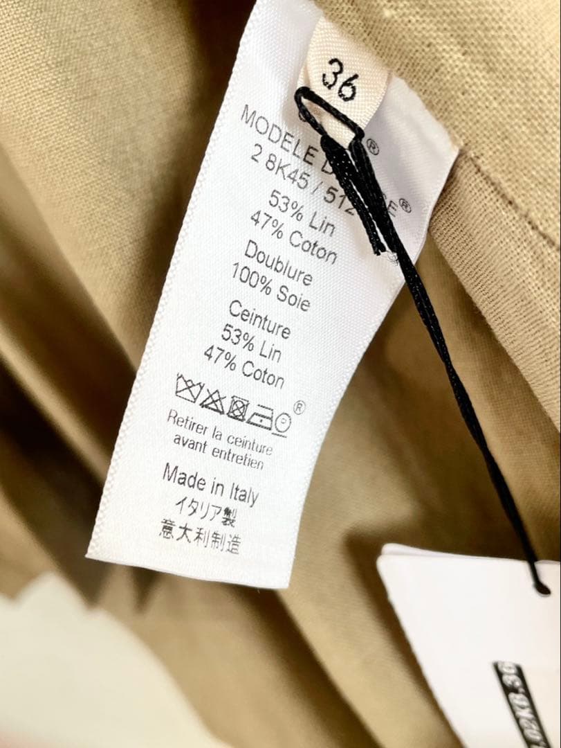 希少✨オールドセリーヌ フィービー期 リネン ロングコート ガウン ベージュ36