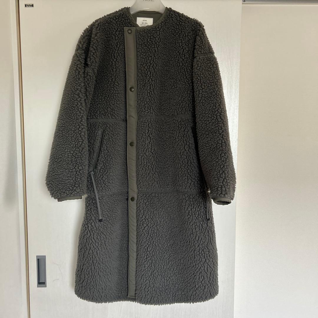 celinne美品⭐︎HYKE ボアロングコート グレー サイズ1