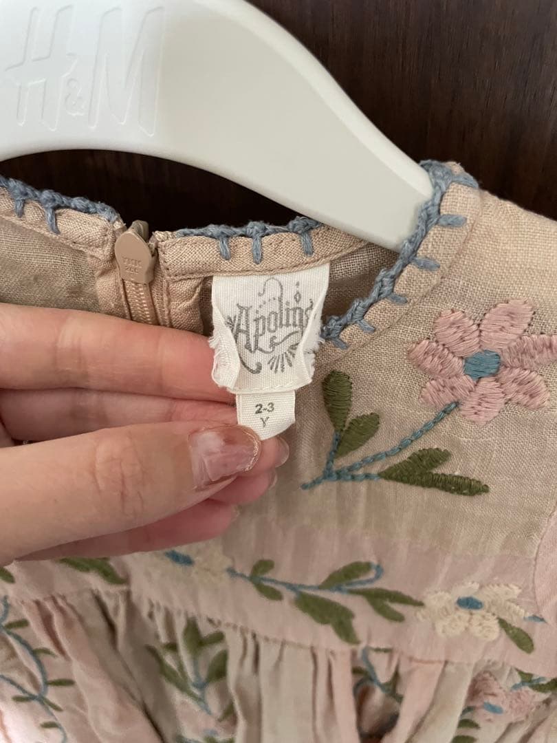 Apolina 刺繍入りワンピース 2-3Y