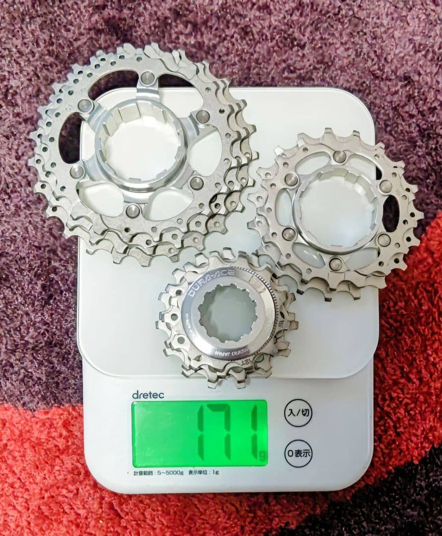 【新品未使用】シマノデュラエースCS-7700スプロケット9s(チタン製3枚)