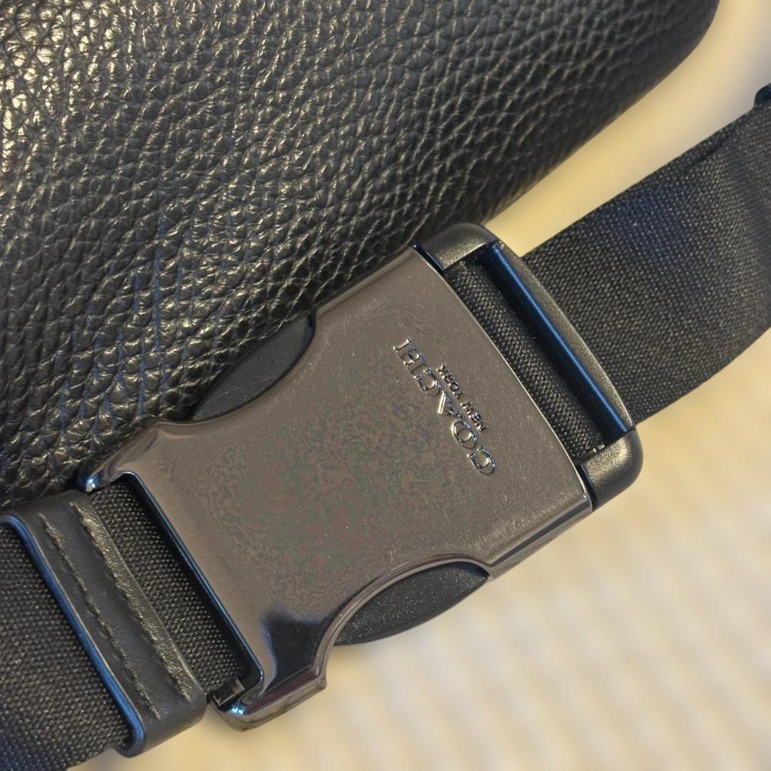 【極美品】COACH コーチ レザー ウエストバッグ ボディバッグ 黒 メンズ