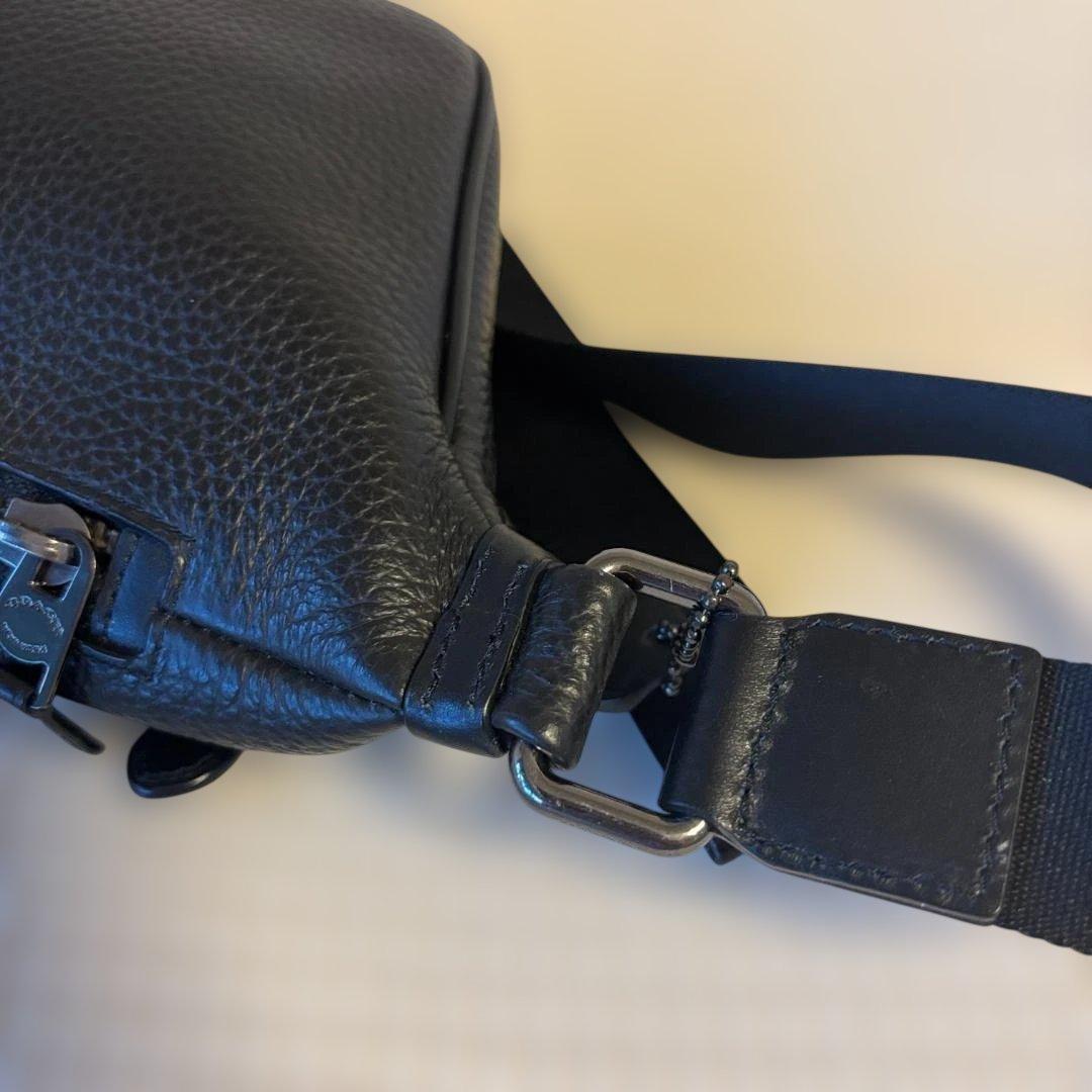 【極美品】COACH コーチ レザー ウエストバッグ ボディバッグ 黒 メンズ