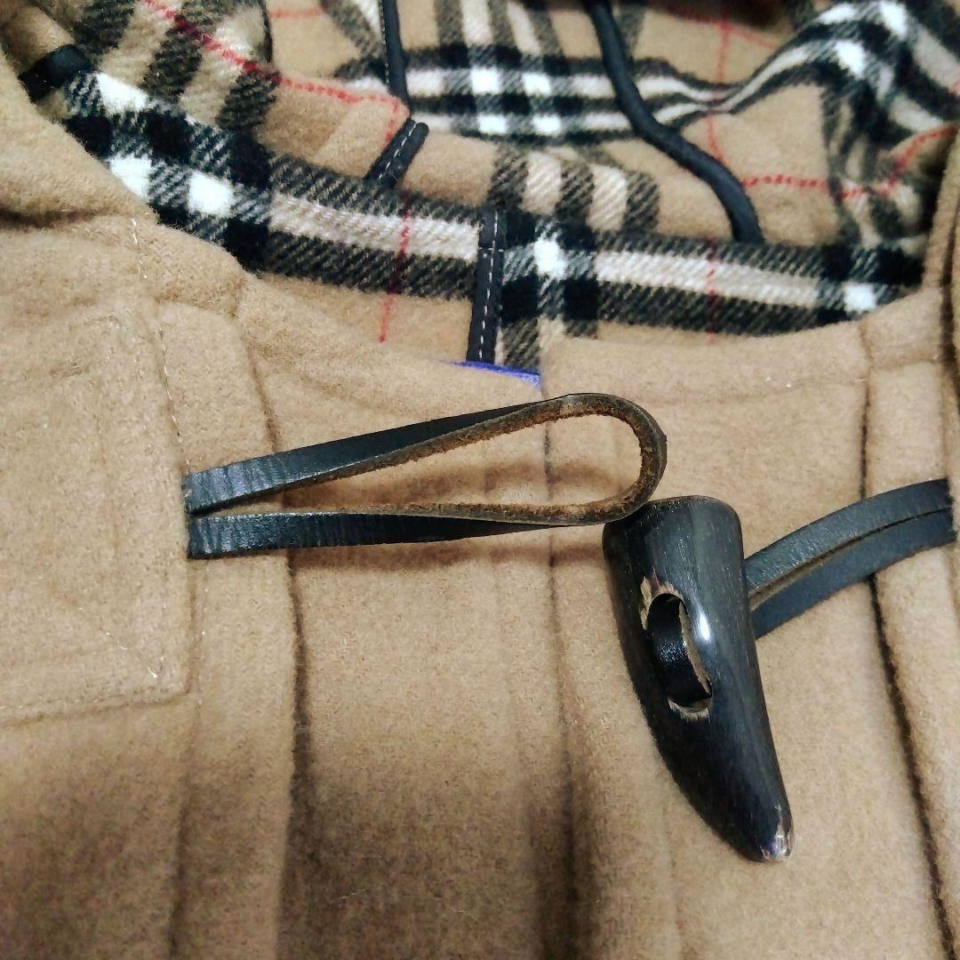 バーバリブルーレーベルレディースノバチェックダッフルコート サイズ38ビンテージ