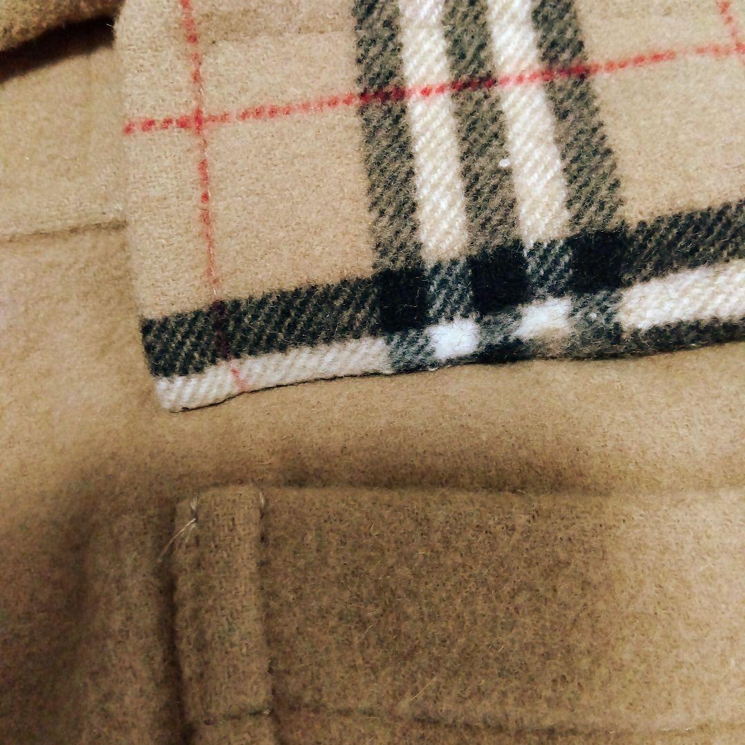 バーバリブルーレーベルレディースノバチェックダッフルコート サイズ38ビンテージ