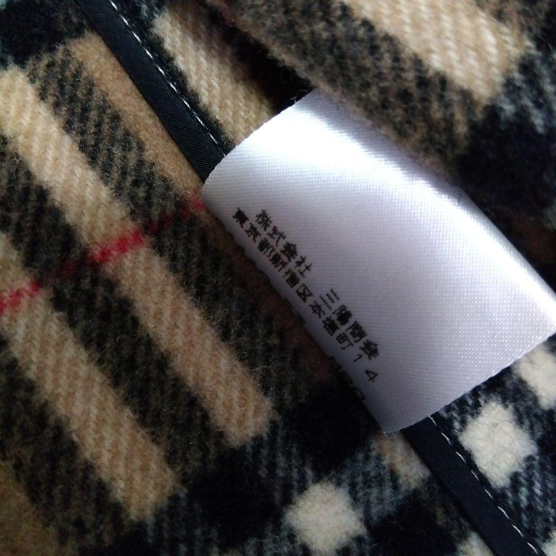 バーバリブルーレーベルレディースノバチェックダッフルコート サイズ38ビンテージ