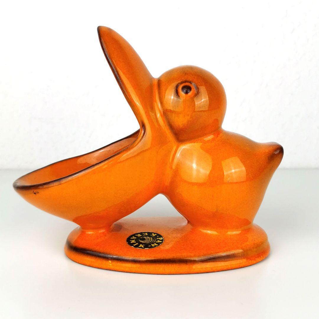 【西ドイツ製 Fatlava 】PAN KERAMIK ペリカン オレンジ