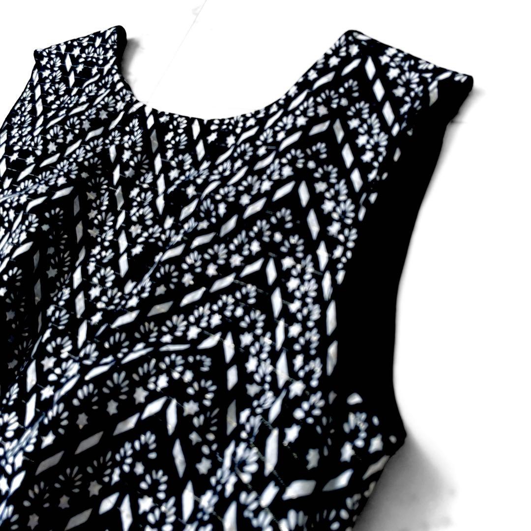 極美品 サラマリカ リーフプリント コットン オールインワン ワンピース