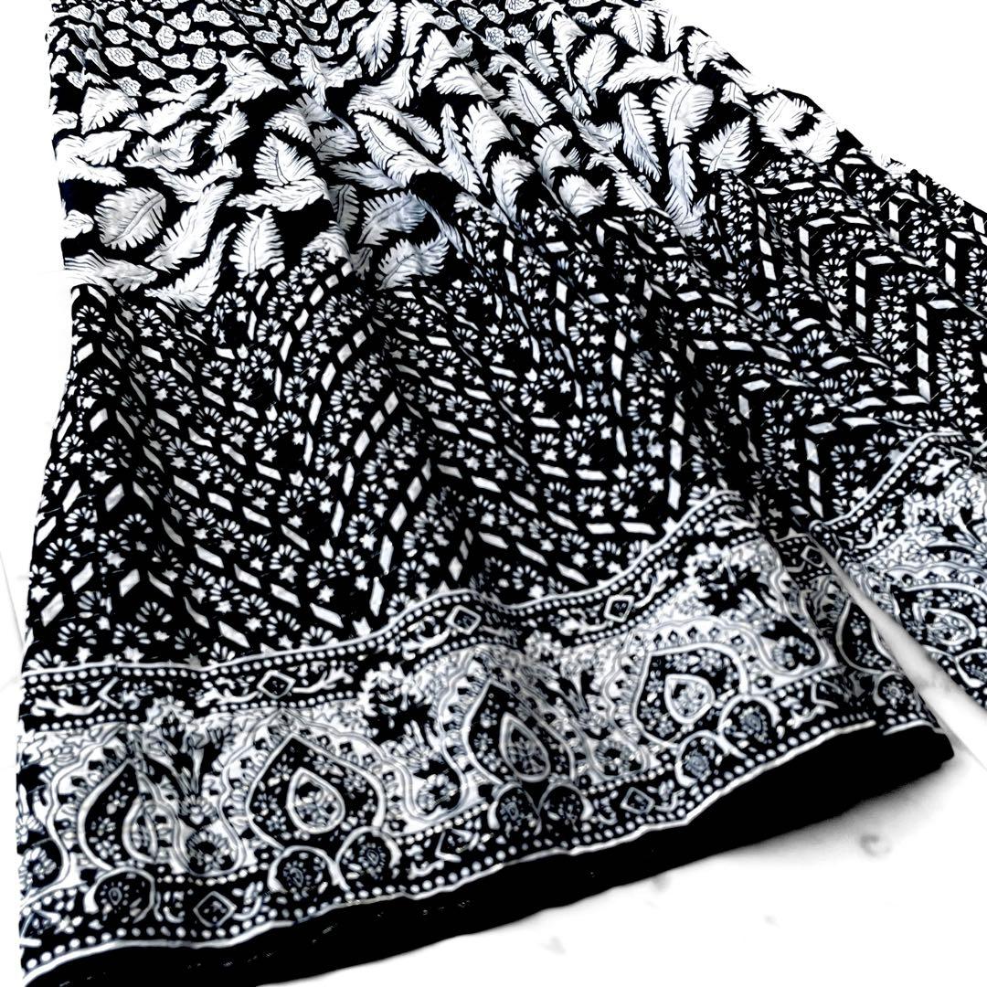 極美品 サラマリカ リーフプリント コットン オールインワン ワンピース