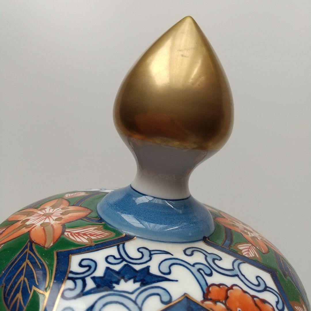 錦彩 壺 壷 藤井錦彩 ?? 飾り壷 在銘 大きい