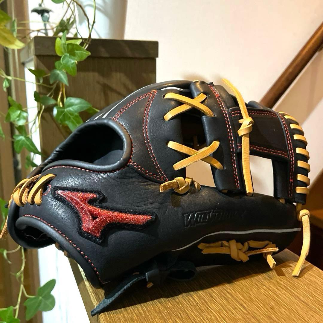 1693　ミズノ ウィルドライブ 軟式少年用 オールラウンド ブラック