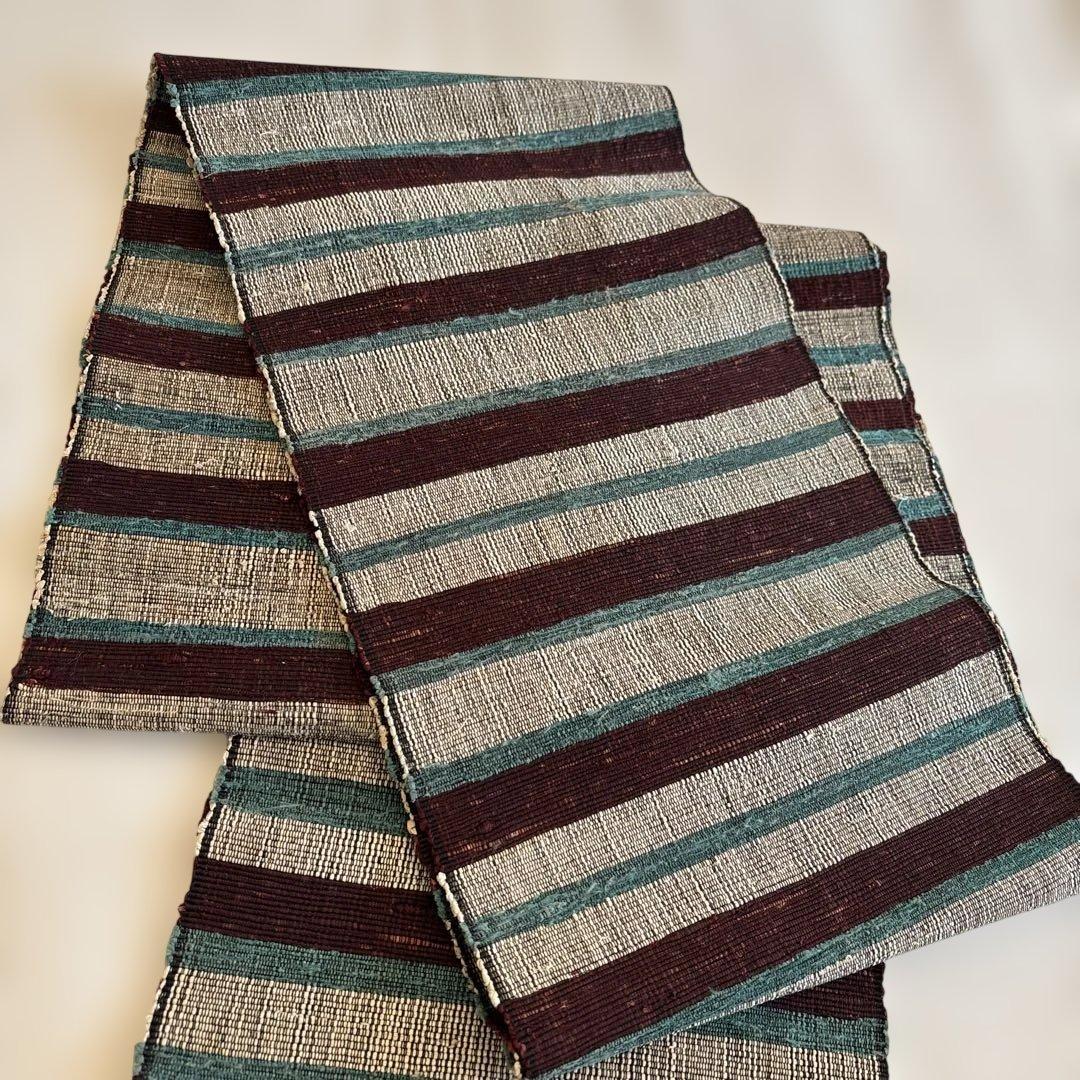 正絹紬　テーブルクロスライナー　長尺　裾未処理