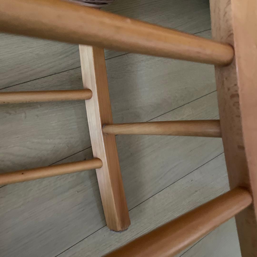 木製編み込み座面の椅子 2脚セット