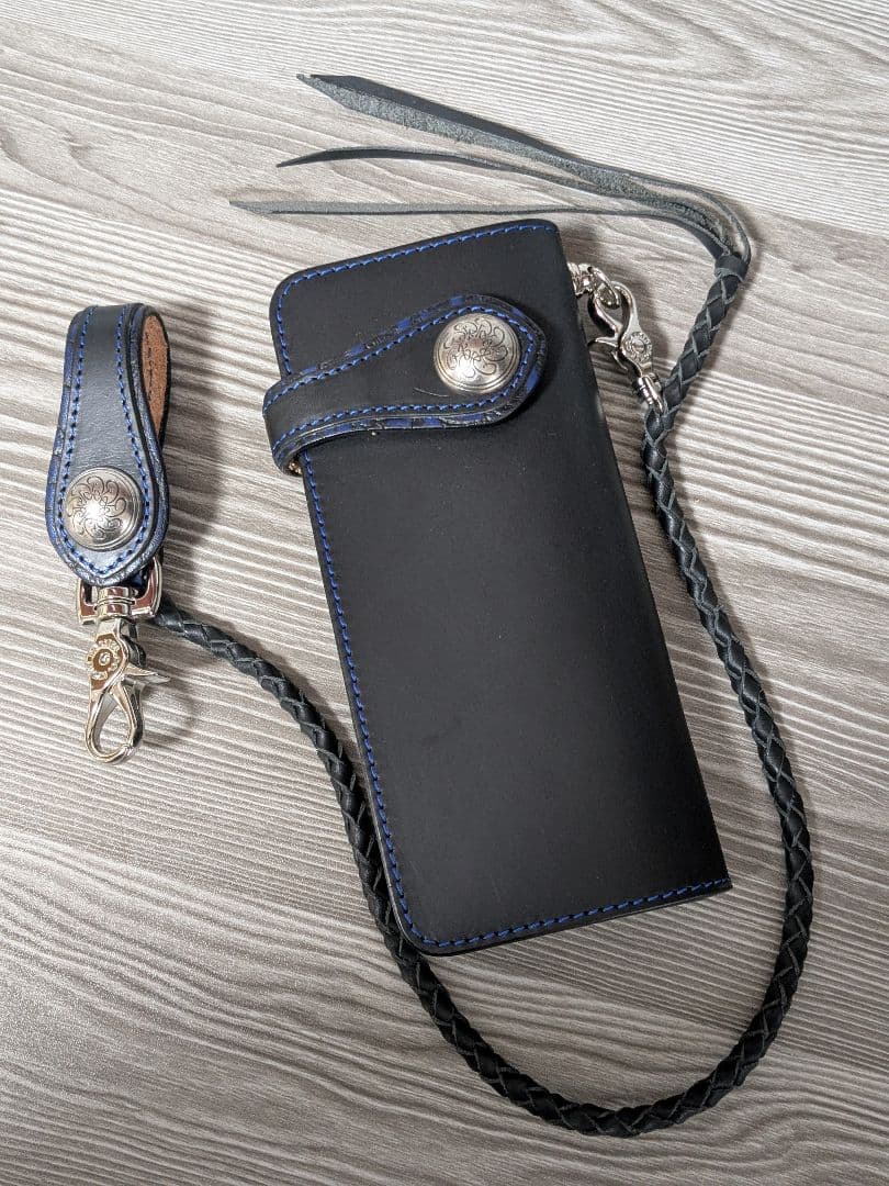 DEGNERデグナー本革長財布バイカーズウォレット　本革ベルトループチェーン