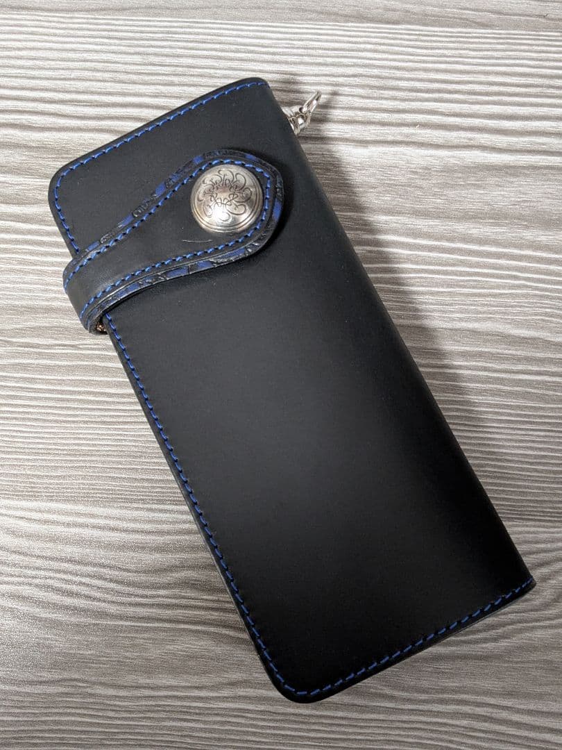 DEGNERデグナー本革長財布バイカーズウォレット　本革ベルトループチェーン