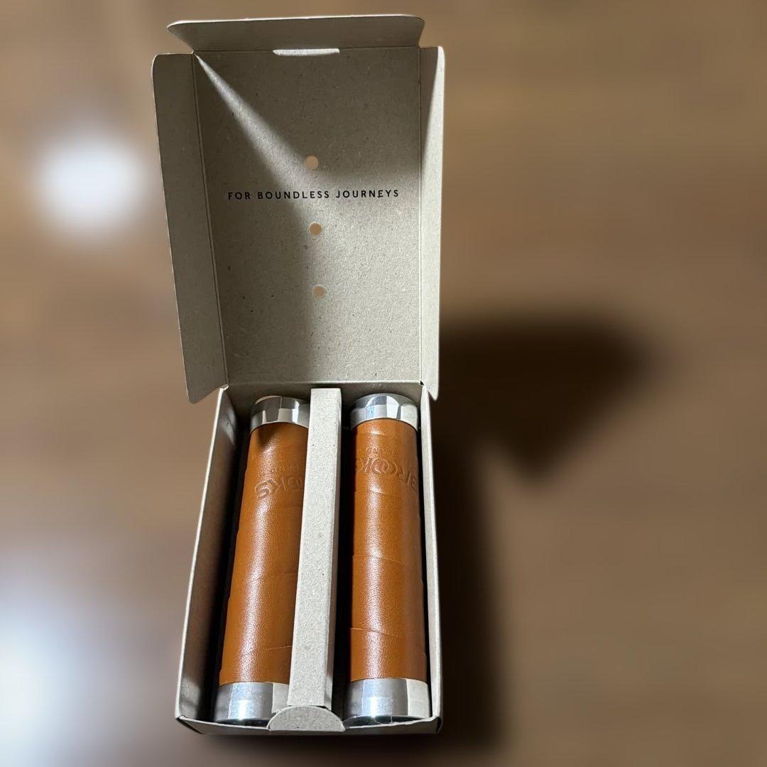 ひ*ろ様 BROOKS SLENDER LEATHER GRIPS ハニー