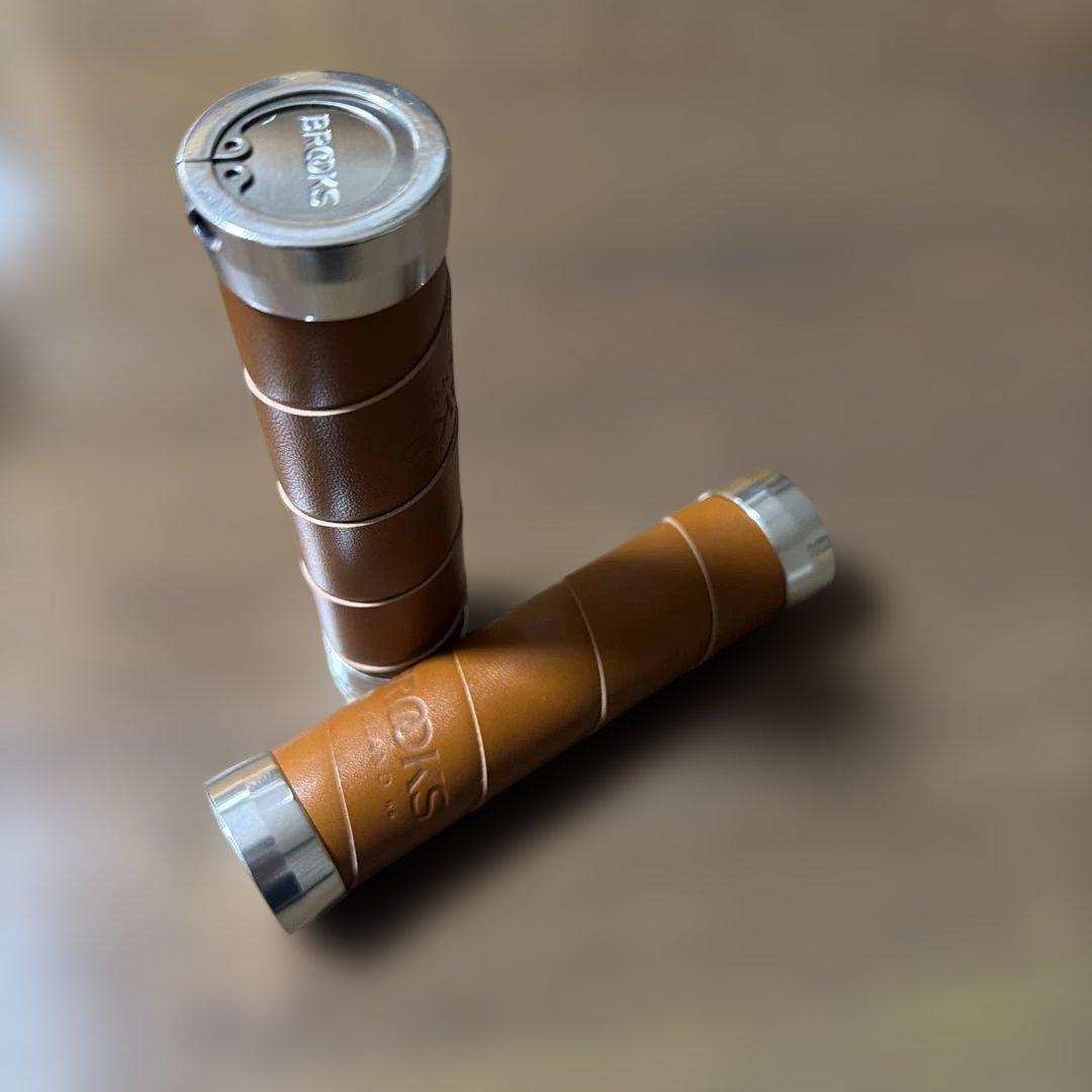 ひ*ろ様 BROOKS SLENDER LEATHER GRIPS ハニー