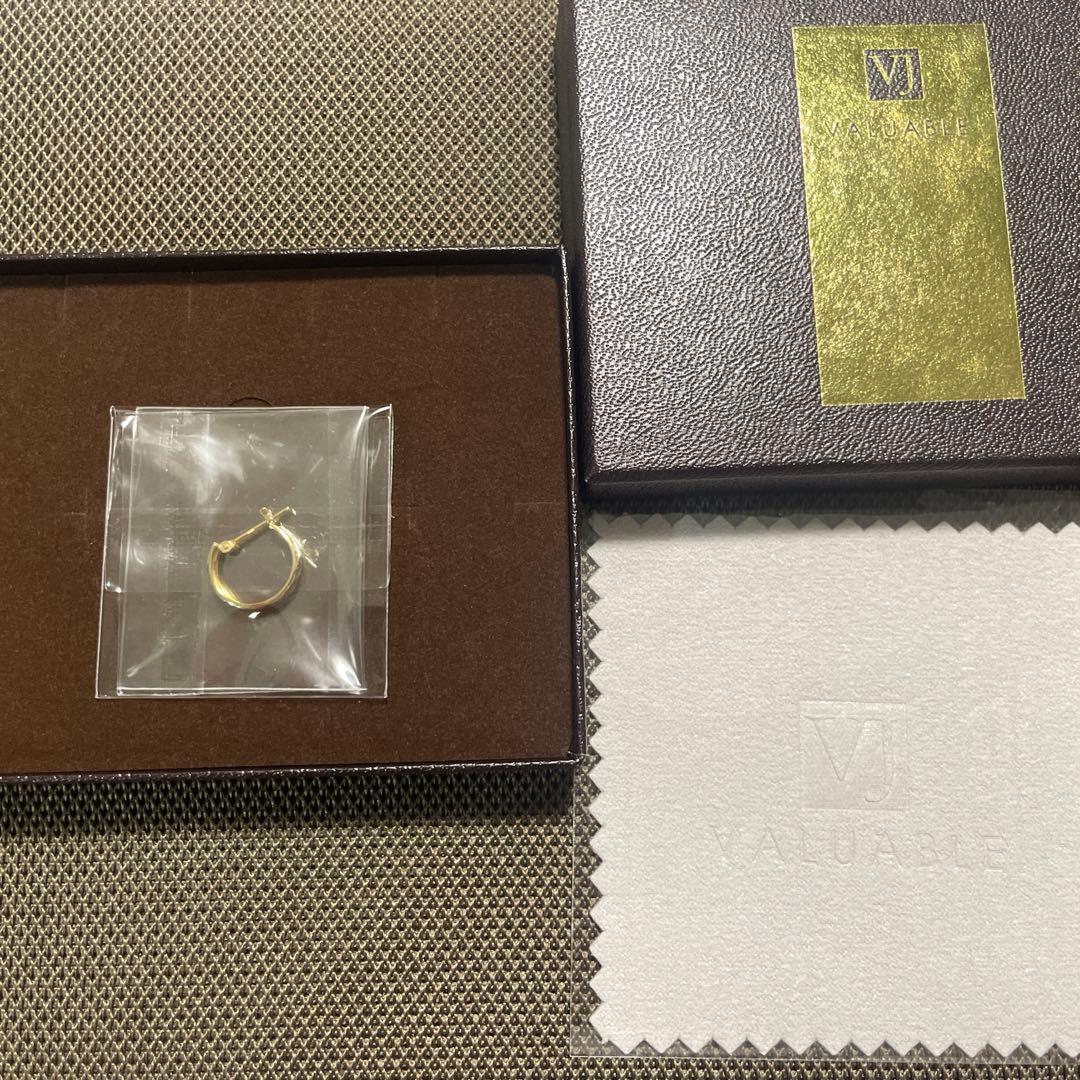 VALUABLE K18イエローゴールドフープピアス