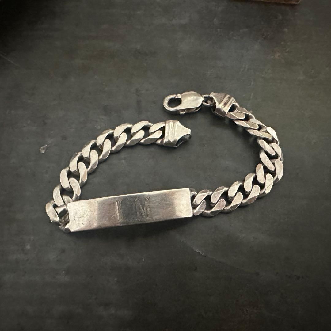 希少　ヴィンテージ　シルバー　925 ID 喜平　ヘヴィ　チェーン　アンティーク