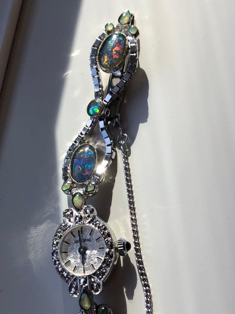 希少✨美品　Janopal オパール　マーカサイト　腕時計