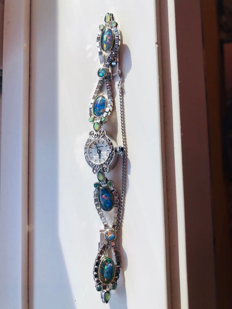 希少✨美品　Janopal オパール　マーカサイト　腕時計