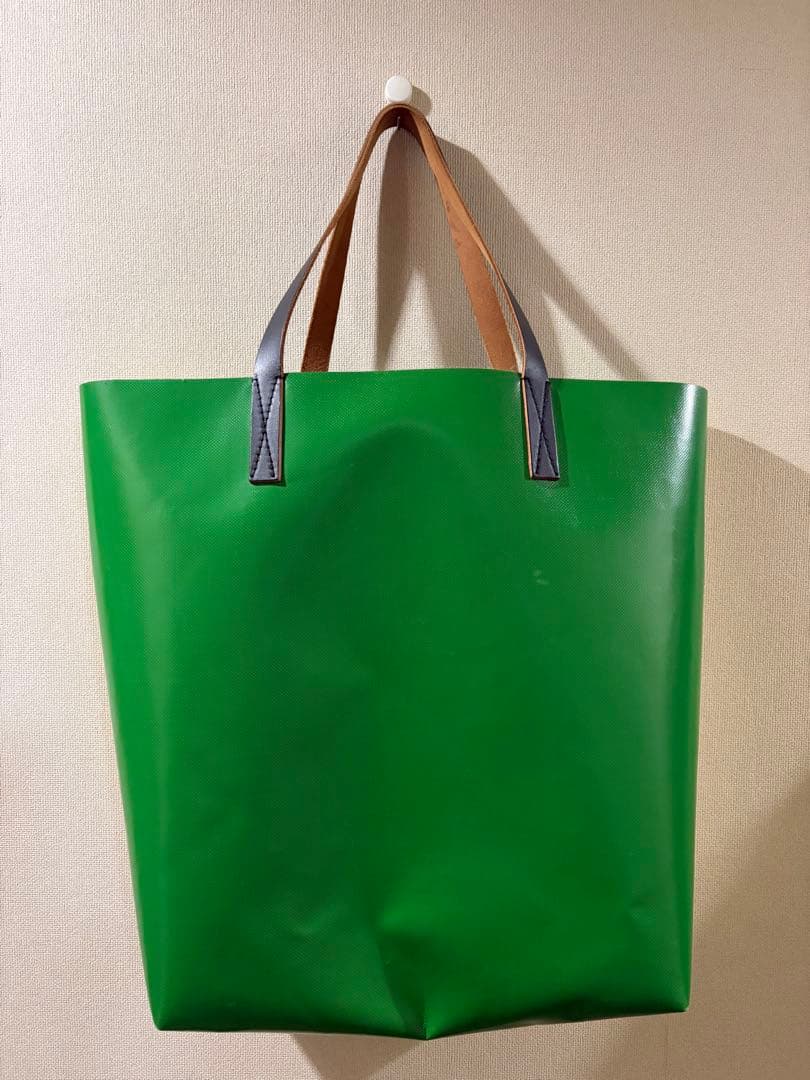 marni pvc マルニ トートバッグ クリーム×グリーン