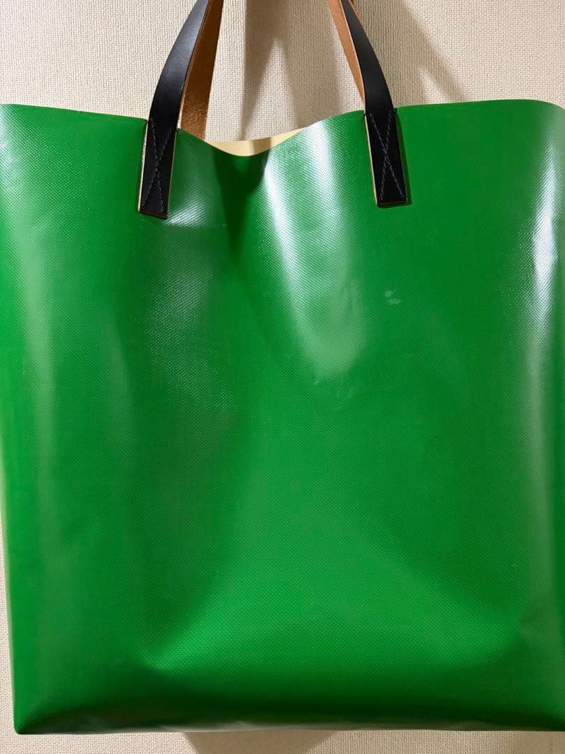 marni pvc マルニ トートバッグ クリーム×グリーン