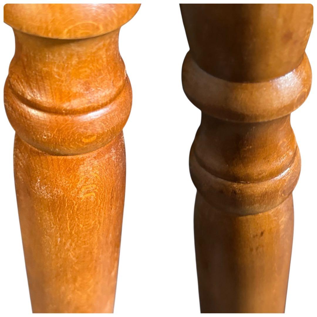 HR758 柏木工　ダイニングテーブル　バイカラー　古いスピンドルレッグ