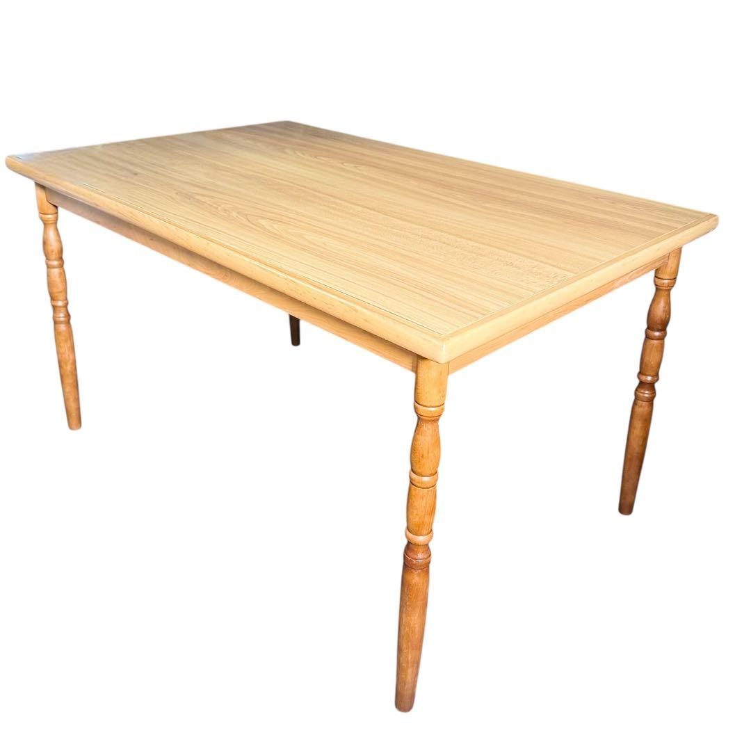 HR758 柏木工　ダイニングテーブル　バイカラー　古いスピンドルレッグ