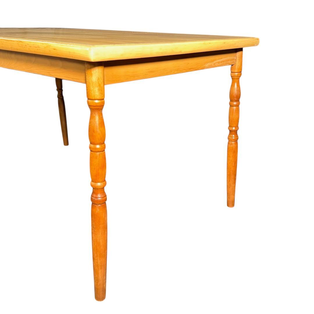 HR758 柏木工　ダイニングテーブル　バイカラー　古いスピンドルレッグ