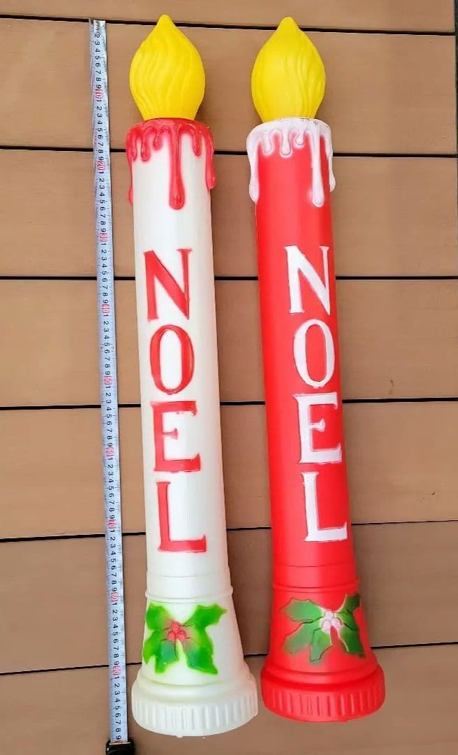 NOELデザインの電飾キャンドル　2本セット希少 クリスマス