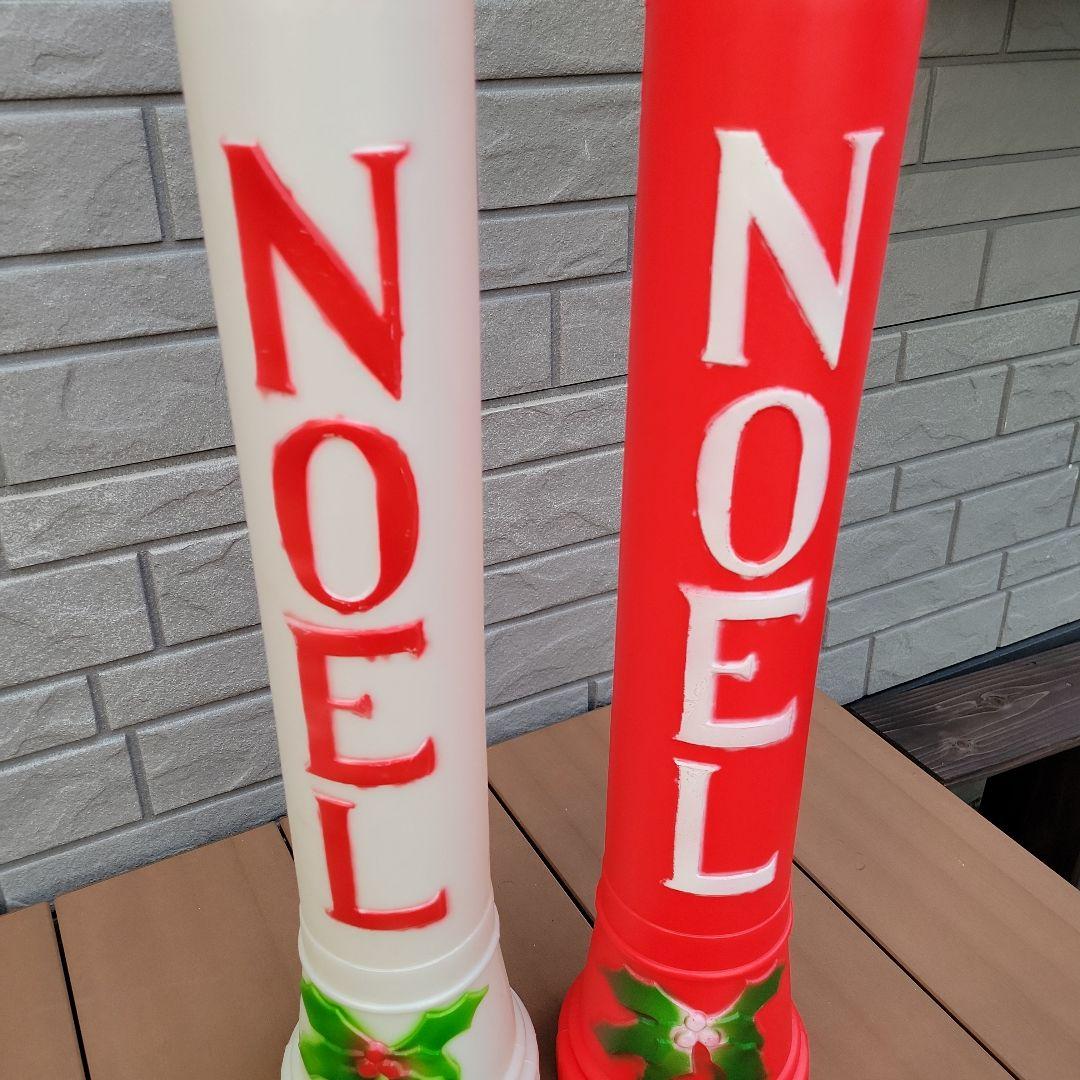 NOELデザインの電飾キャンドル　2本セット希少 クリスマス