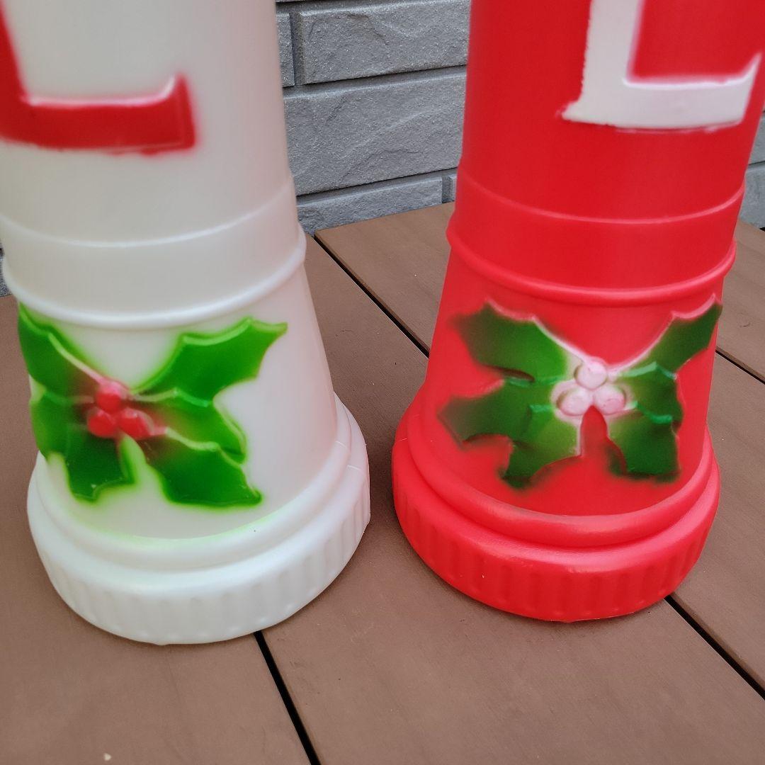 NOELデザインの電飾キャンドル　2本セット希少 クリスマス