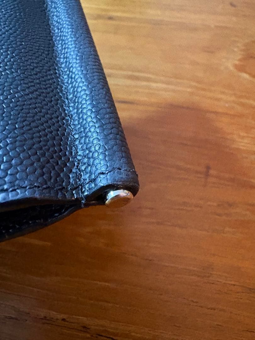 SAINT LAURENT 黒レザー マネークリップ